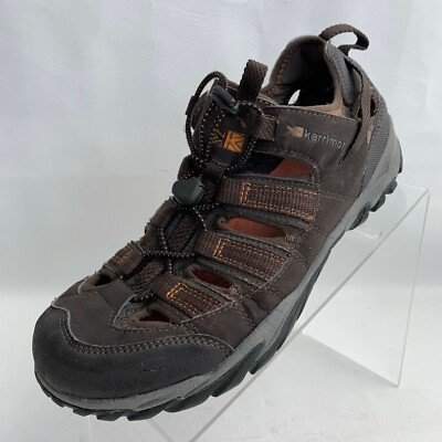 Karrimor Hydro II Sandal Closed-Toe Mens Brown Orange Stitch Drawcord Size 8