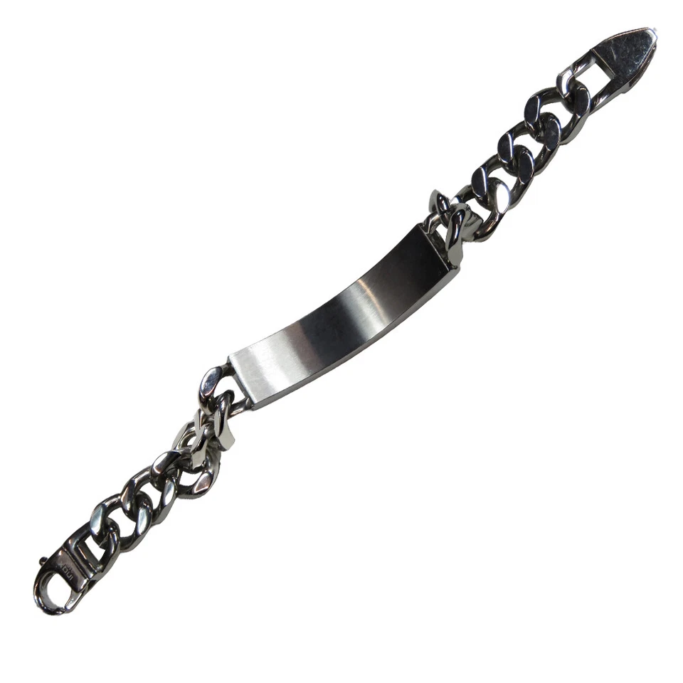 Men's Stainless Steel Curb Chain Bracelet - Image 3 of 3