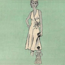 Vintage 1970s Pattern – Halter-neck Wrap-over Dress - Bust=38” (96.5cm)