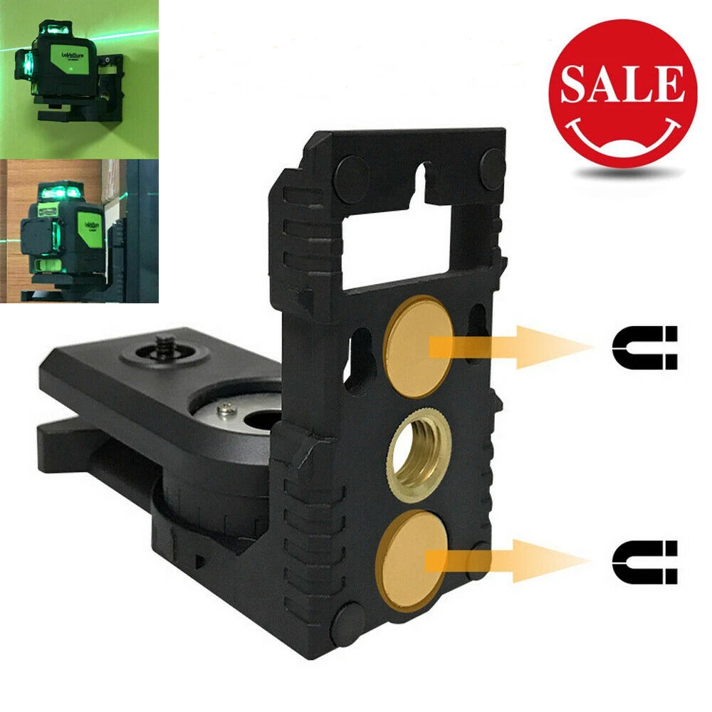 Laser Level Bracket 180°L Shape Magnetic Magnetic Tripod Adapter Base Wall Mount