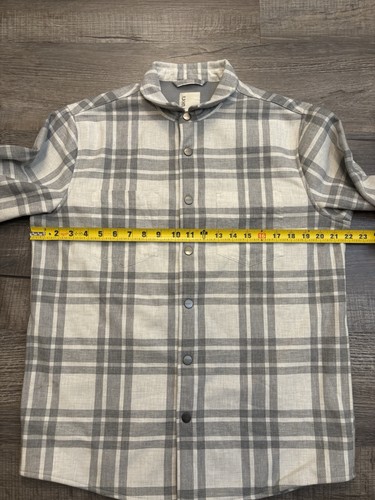 Vuori Range Shirt Jacket Men's MD Flannel Snap Fleece Lined Shacket V246 B56 - Picture 6 of 12