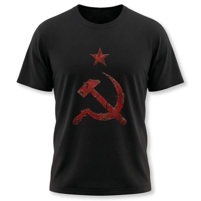 Vintage Red Hammer & Sickle Star T-Shirt | USSR Communist Symbol Tee Shirt