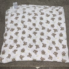 Summer Swaddle Me Monkey Bananas Swaddle Blanket Aprox 40x 36