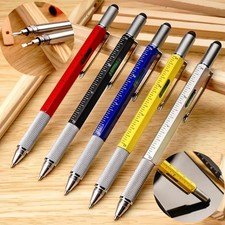 7-in-1 Multi-Tool Pen with Level and Ruler   Pocket Tool for Engineers and Woodw