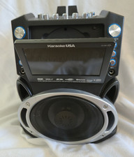 Karaoke USA GF842 System with 7" Screen Bluetooth Case With 8 CD's. Works Great
