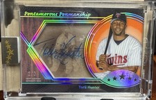 2025 Topps Five Star #PP-TH Torii Hunter Pentamerous Penmanship Orange #/3