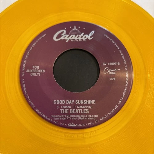 The Beatles Jukebox Color Vinyl 45 Good Day Sunshine Here There Everywhere