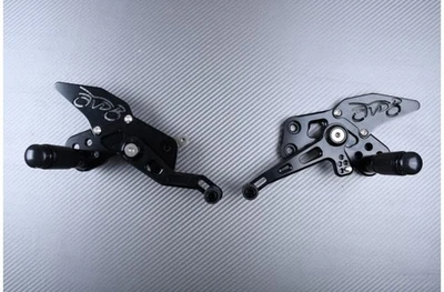 Commandes Reculées AVDB Noires Pour KAWASAKI Z-125 Z125 PRO BR125 2016-25 - Photo 1/4