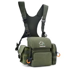 Binocular Harness Chest Pack with Rangefinder Pouch Rain Cover for Hunting