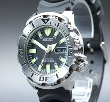 BLACK Monster N MINT SEIKO 7S26-0350 Divers Automatic Men's watch SKX779 JAPAN