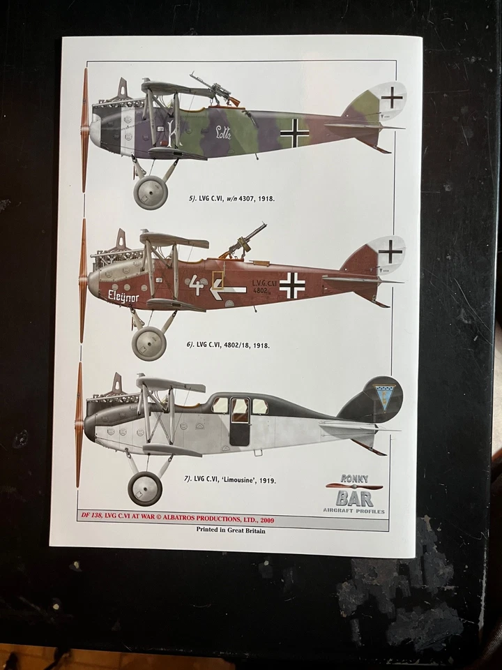 LVG C. VI AT WAR WINDSOCK DATAFILE #138 PHOTOS DRAWINGS SIDEVIEWS PHOTO RARE - Image 2 of 4