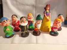 Lotto 7 NANI + BIANCANEVE PUPAZZI GOMMA POSSIBILE DISNEY Rubber TOYS COLLEZIONE