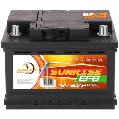 0% Adler Sunrise EFB 12V 90Ah C100