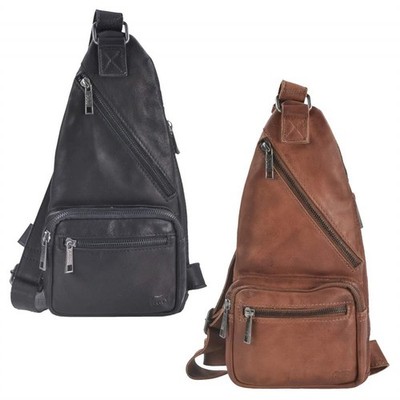 Bear Design Umhängetasche Crossbody Crossover Bag Leder Tasche NOLANI