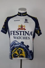 SIBILLE TEAM FESTINA CYCLING JERSEY MEN'S SIZE L MAN SPORT BIKE T-SHIRT
