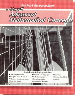 Teacher's Resource Book, Merrill Advanced Mathematical Concepts [Paperback] Jr.