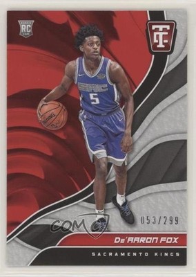 2017-18 Panini Totally Certified Rookies 53/299 De'Aaron Fox #105 Rookie RC 1u6