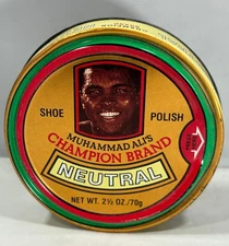 Muhammad Ali  - Champion Brand Neutral Shoe Polish - Full Tin