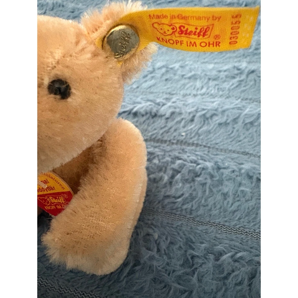 Steiff Historic Miniatures Teddy Bear Golden Brown Mohair Collector Item - Image 4 of 4
