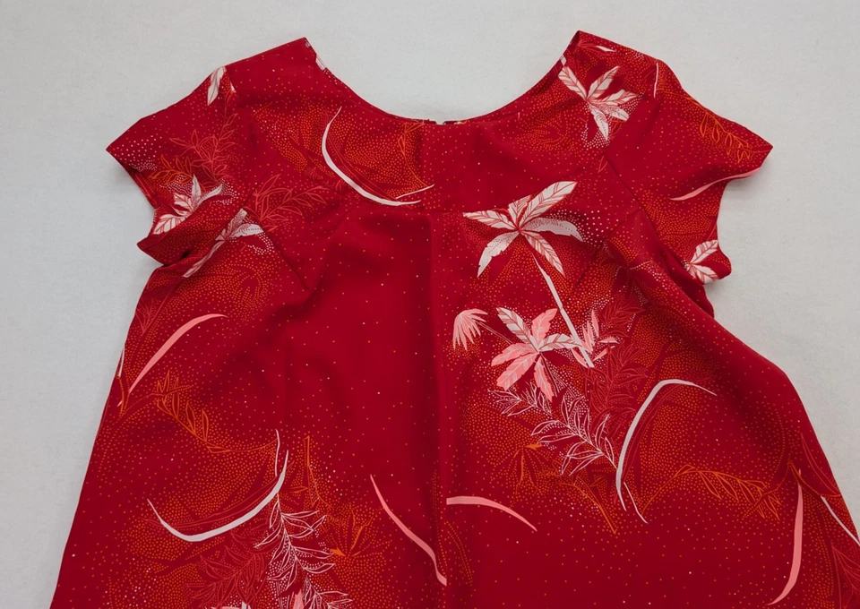 Vestido Maxi Mumu Mumu Mumu Luau Para Mujer Rojo Hawaiano De Colección Años 60 Modas Hukilau Foto 3 de 4