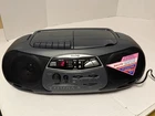 Sanyo Portable Radio CD Cassette Player Recorder Boombox  Works CWM-200 Vintage