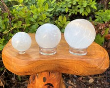 Selenite Crystal Spheres - 1.5", 2.25", 3" or 5" (Polished Selenite Sphere)