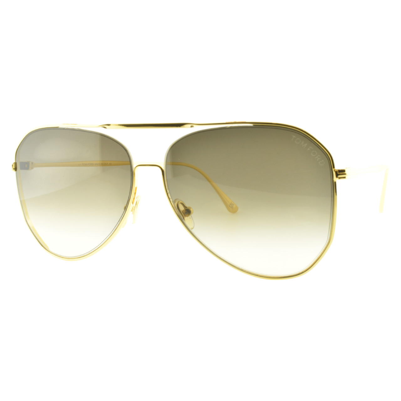 NEW!! TOM FORD CHARLES-02 TF853 30B 60-13-145 Gold Aviator Full Rim Sunglasses