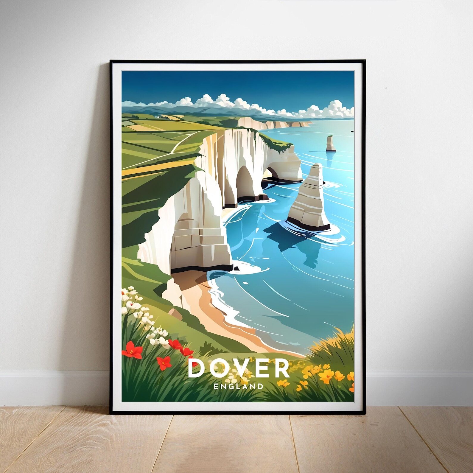Dover Travel Poster Wall Art England Instant Hanging Decor New Home Gift