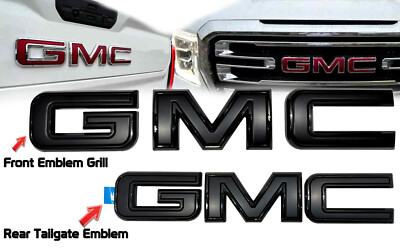 1-PC Sierra Badge Emblem In Glossy Black Finish For GMC Yukon & Sierra - Foto 3