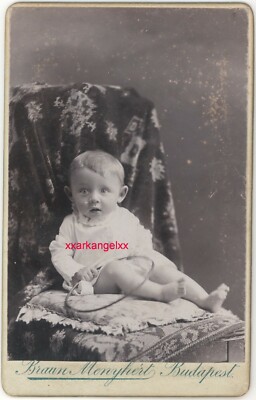  tas1002 Antique cabinet card picture / Infant photograph / young baby picture