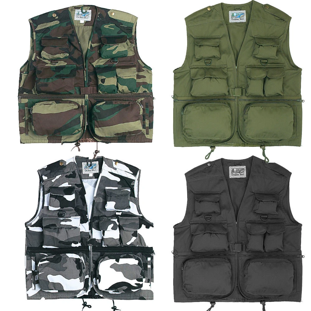 Waistcoat Outdoor Summer Fishing Vest Multi Pocket Photographers Shooting Gilet