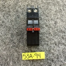 FPE Federal Pacific 20A 2 Pole NC220 Stab-Lok Breaker Mini THIN NC *Fast Ship*