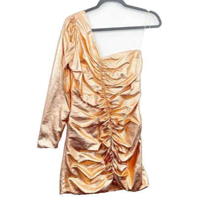 metallic silver bodycon dress Natalia Fedner GUNMETAL SPARKLY KNIT MINI DRESS