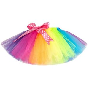 FTXJ Girls Dress Girls Kids Tutu Tulle Party Dance Ballet Toddler Rainbow Baby Costume Skirt 