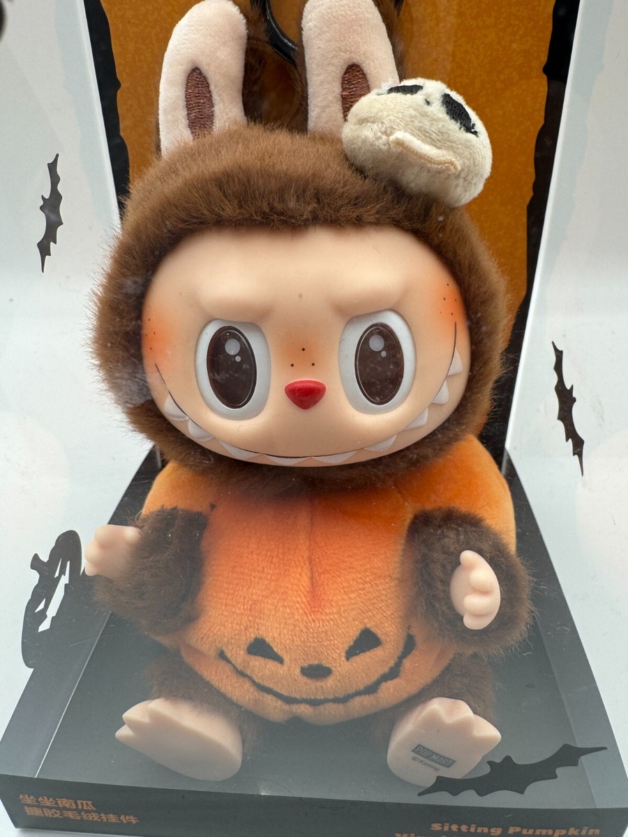 キーホルダー・キーリング Pop Mart Labubu Halloween Party Series Pumpkin Toy Keyring Pop Mart Labubu Halloween Party Series Pumpkin Toy Keyring
