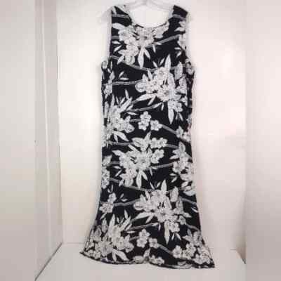 Key Lime Pie women's vintage black and white maxi dress size (1X)