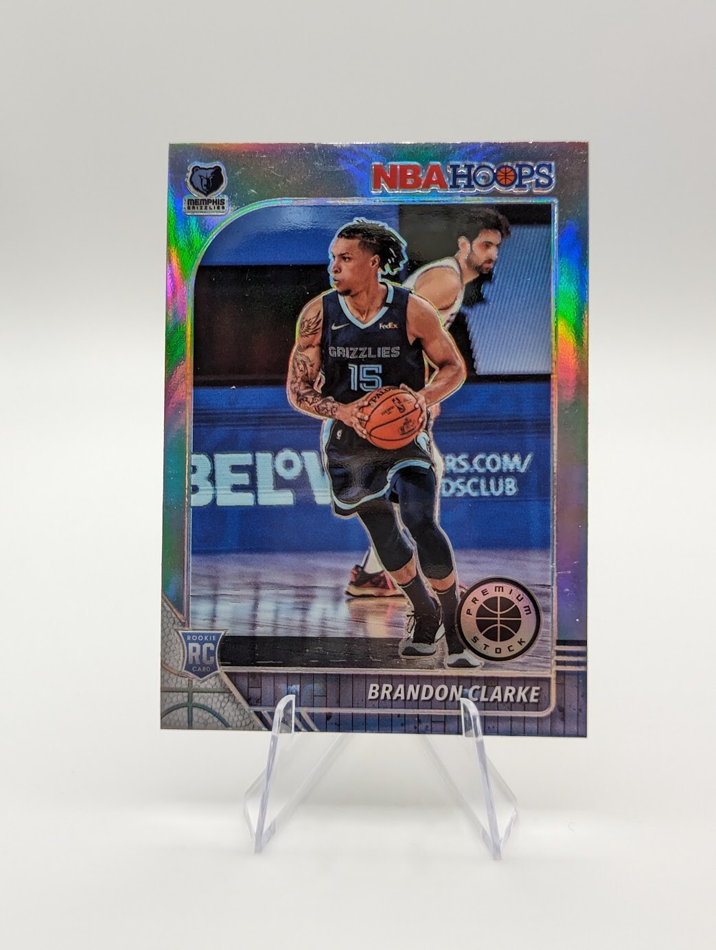 Brandon Clarke 2019-20 Panini Hoops Premium Stock Silver Prizm RC #217 Grizzlies