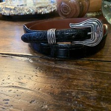 Large Chacon James Reed Style Sterling Silver Belt Buckle 42-44-1.25/.75     