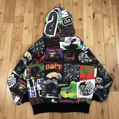 BAPE ALBUM MONOGRAM Shark full zip hoodie A Bathing Ape Size BAPE ALBUM MONOGRAM Shark full zip hoodie A Bathing Ape Size