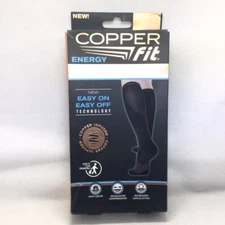 Copper Fit Energy Compression Socks - Size L/XL - Black