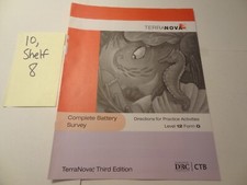 TerraNova Terra Nova 3 Complete Battery Survey Directions Level 12 Form G