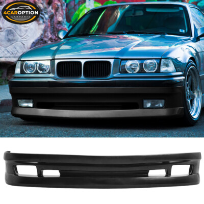 Fits 92-98 BMW E36 AC Style Front Bumper Lip Spoiler Unpainted PU