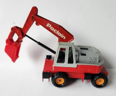 Majorette 1/56 Poclain 90 Wheeled Digger Excavator Shovel Tractor Die Cast Toy