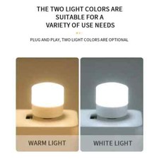 10 pcs USB Light 1W Portable Plug-in Mini LED Lamp Bright Bulb, White/Warm Color