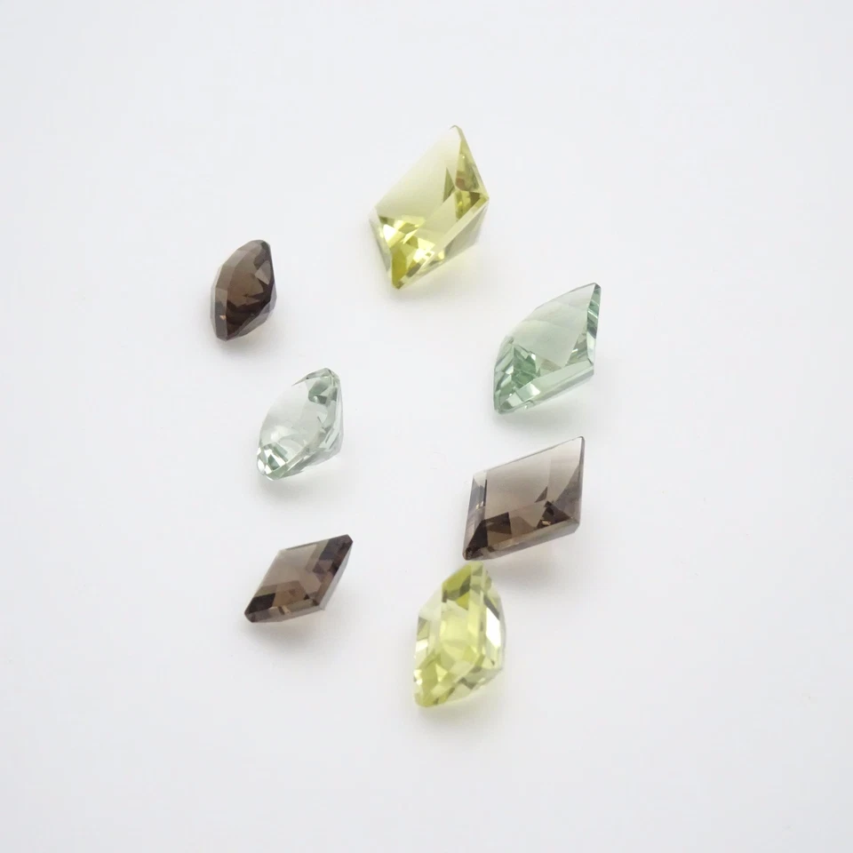 Paquete Mixto - Verde/Marrón - Princesa/Cojín - 27,50 CTW - Paquete de Piedras Preciosas Sueltas Foto 4 de 4