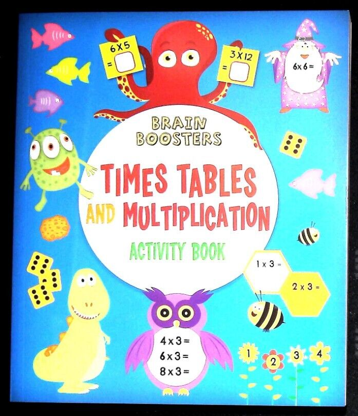 MATHS MULTIPLICATION TIMES TABLES ACTIVITY LEARNING BOOK CHILDREN AGE 7-12 - 96p