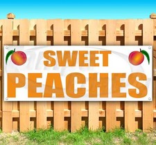 SWEET PEACHES Advertising Vinyl Banner Flag Sign LARGE SIZES FARM PRODUCE
