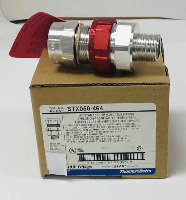 THOMAS & BETTS STX050464 STAR TECK 1/2" METAL CLAD CABLE CONNECTOR