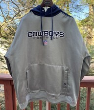Dallas Cowboys Hoodie Men s 2XL/2EX/2TG Gray Sweatshirt Reebok NFL Football