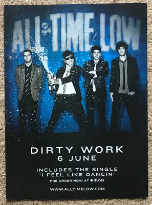 ALL TIME LOW - DIRTY WORK 2011 Full page magazine ad 